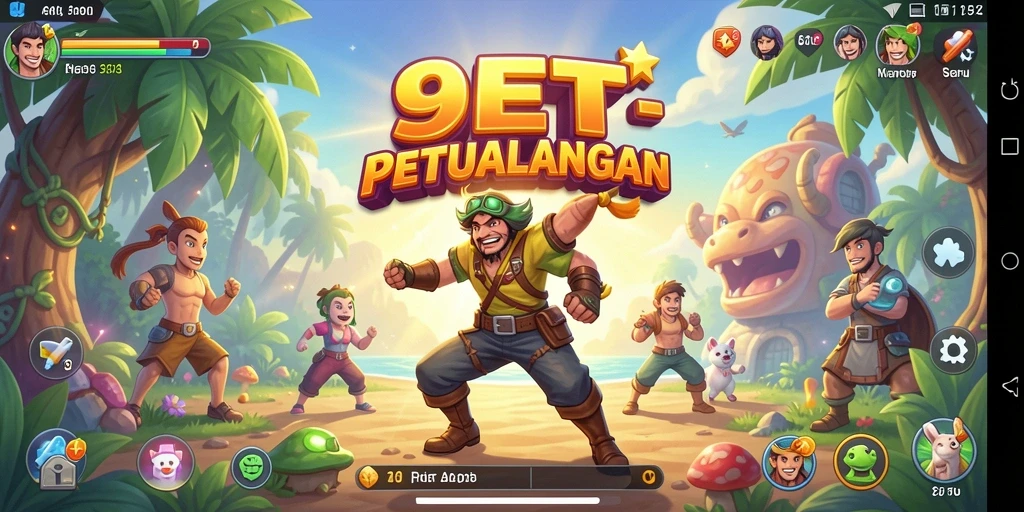 Tampilan gameplay seru dalam 9ET dengan aksi cepat dan tantangan menantang.