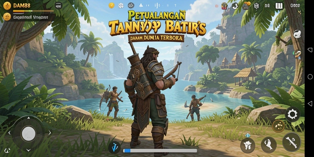 Tampilan gameplay <strong>DAM88</strong> dengan dunia terbuka yang luas dan pemandangan menakjubkan.