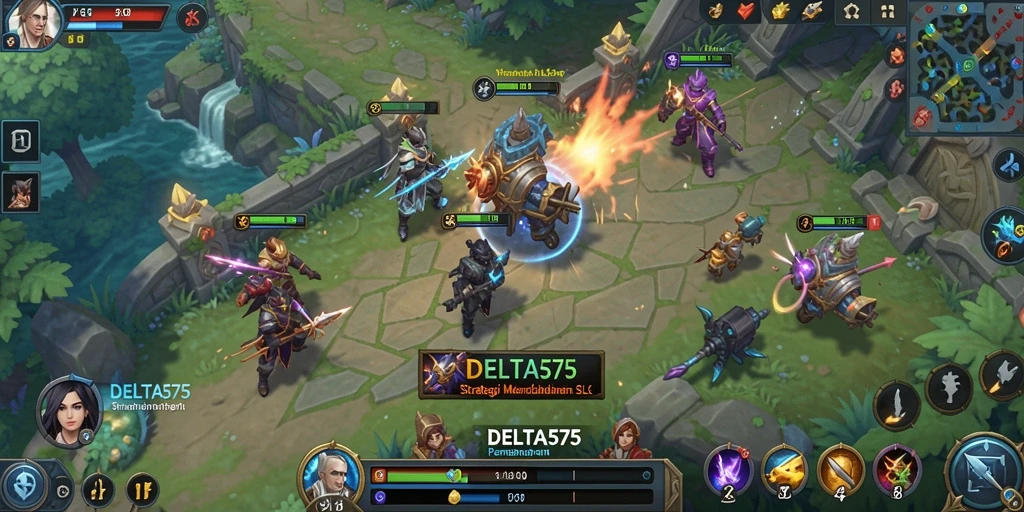 Screenshot gameplay <strong>DELTA575</strong> yang menampilkan aksi strategi epik.