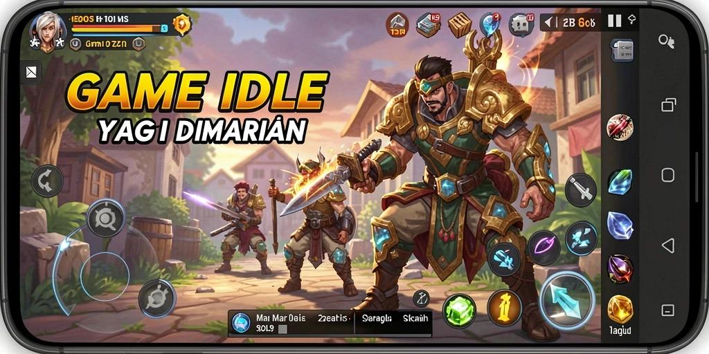 Tampilan gameplay <strong>EOS77</strong> yang seru dalam mode Idle.