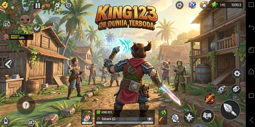 Screenshot gameplay KING123 yang menampilkan petualangan Open World yang mendalam.