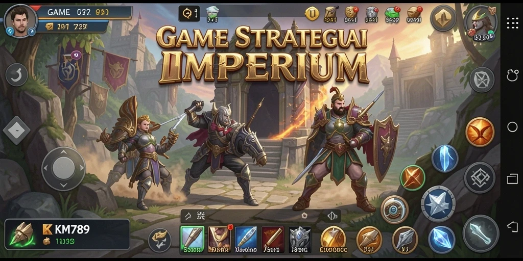 Tampilan gameplay seru dari KM789 yang penuh strategi.