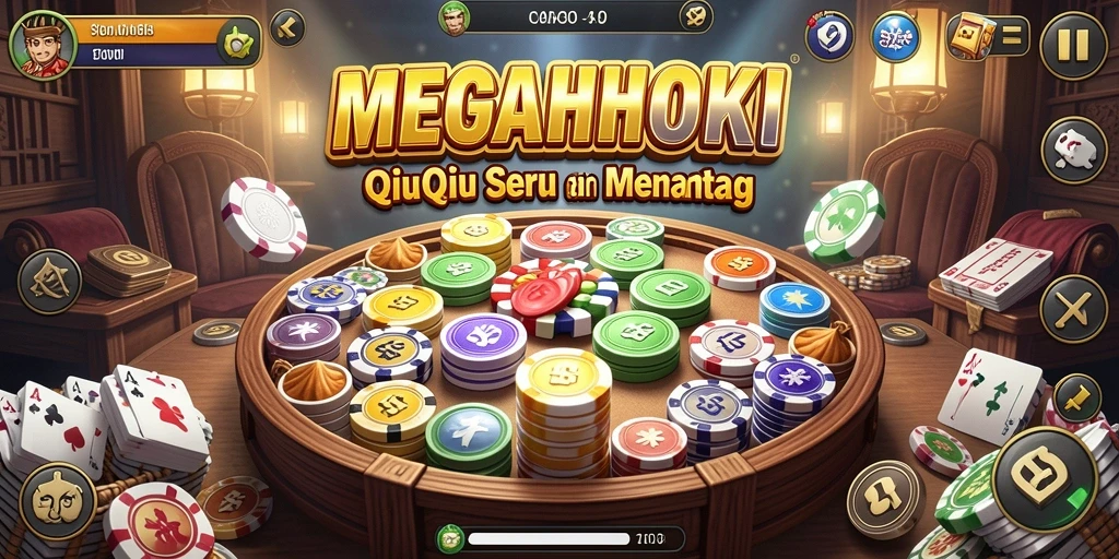 Tangkapan layar MEGAHOKI menampilkan gameplay QiuQiu yang mendebarkan.