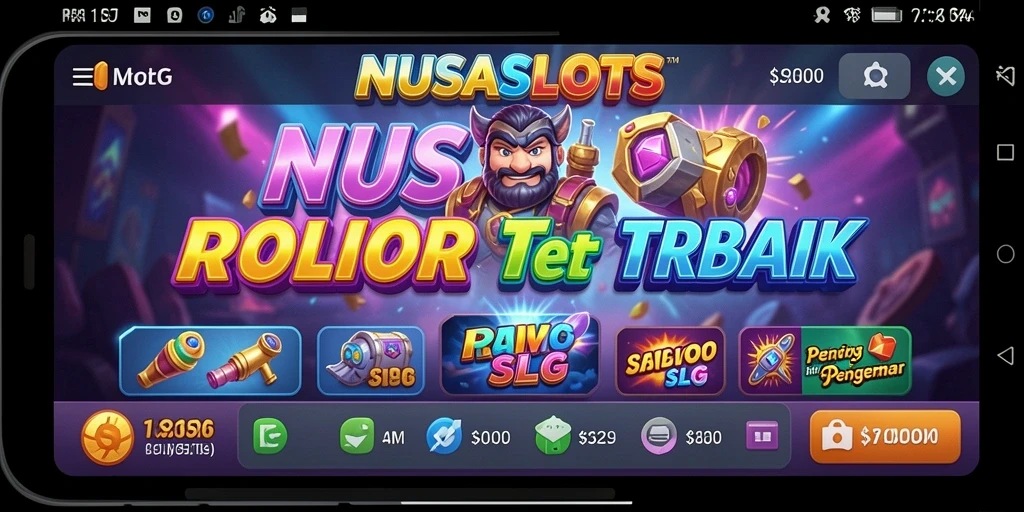Screenshot NUSASLOTS menampilkan gameplay slot yang seru dan interaktif.