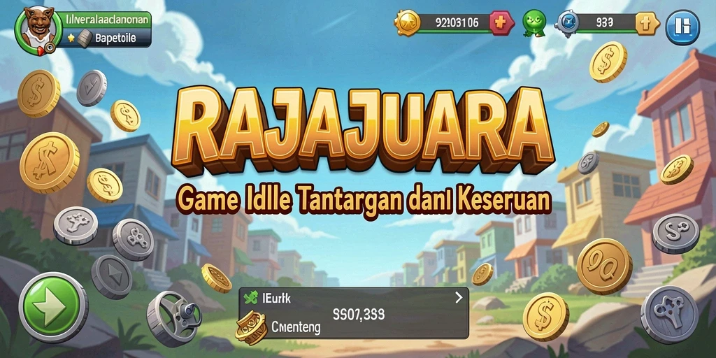 Tampilan gameplay mengasyikkan dari RAJAJUARA dengan elemen Idle.