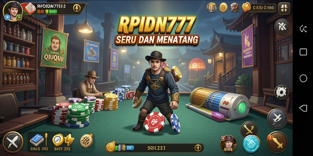 Tampilan gameplay QiuQiu yang seru dan interaktif di RPIDN777.
